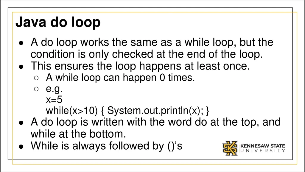java do loop