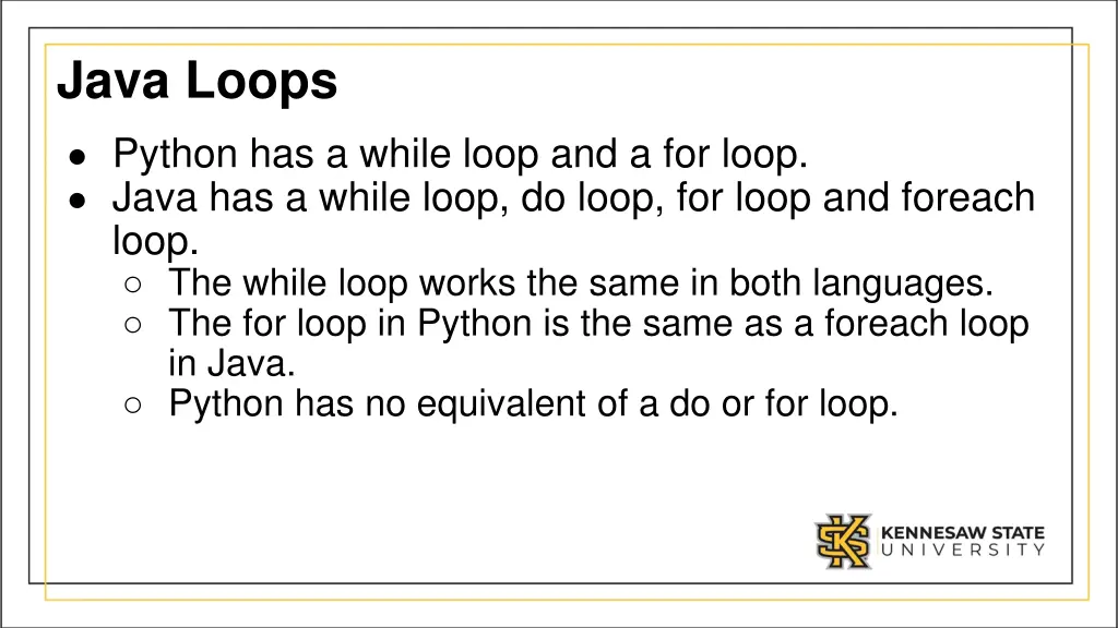 java loops