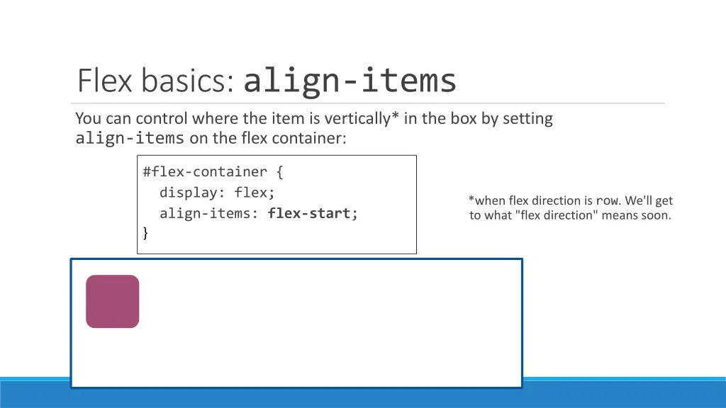 flex basics align items