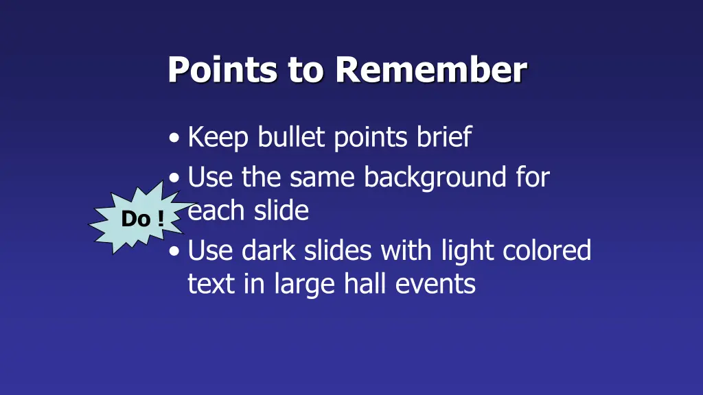 points to remember 1