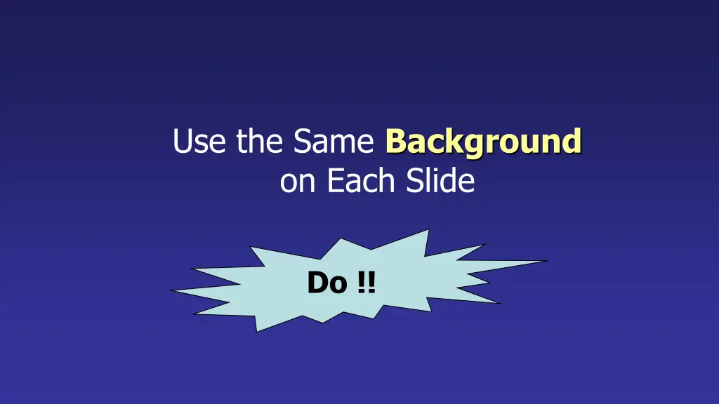 use the same background on each slide