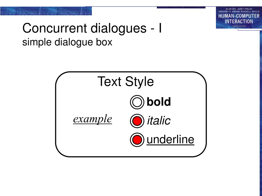 concurrent dialogues i simple dialogue box