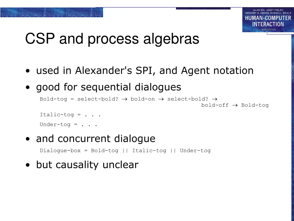 csp and process algebras