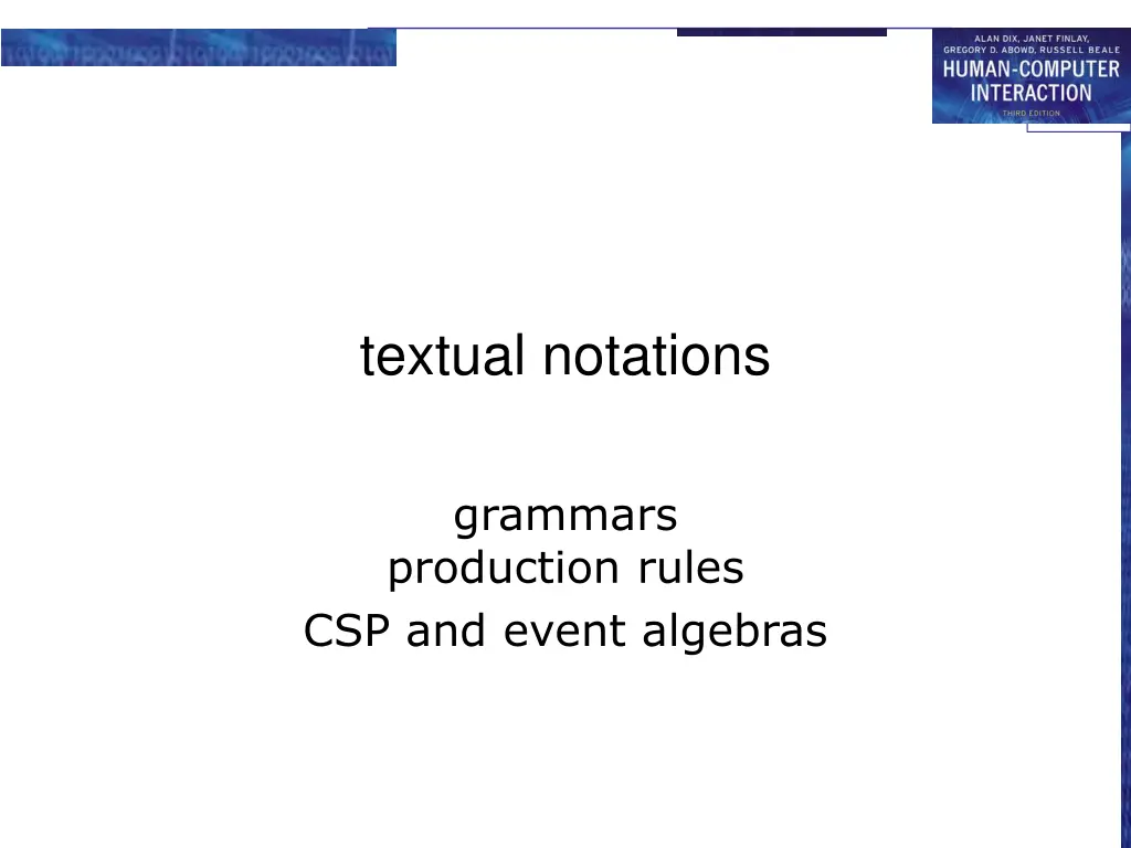 textual notations
