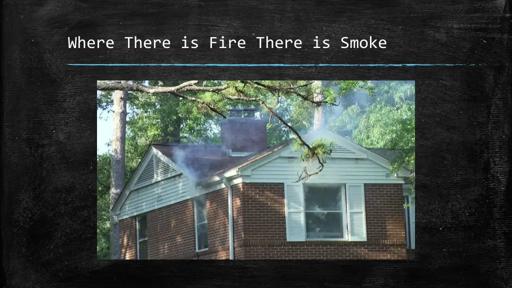 where there is fire there is smoke 1