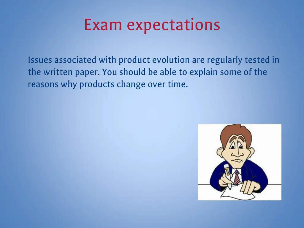 exam expectations