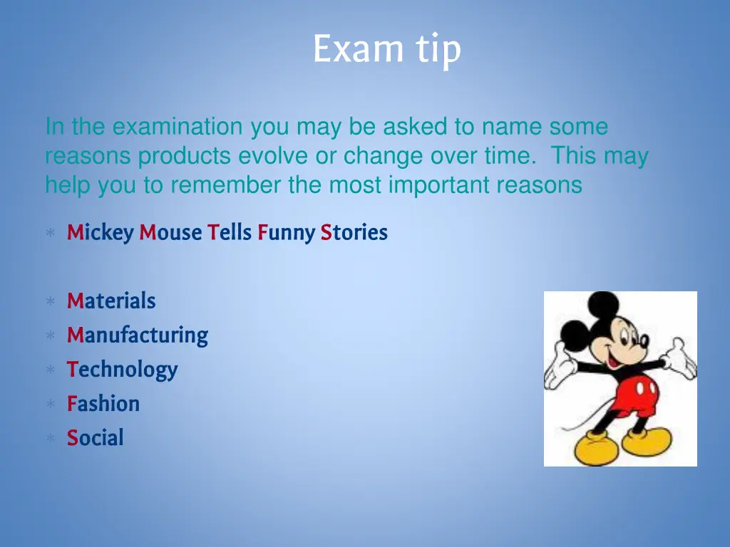 exam tip