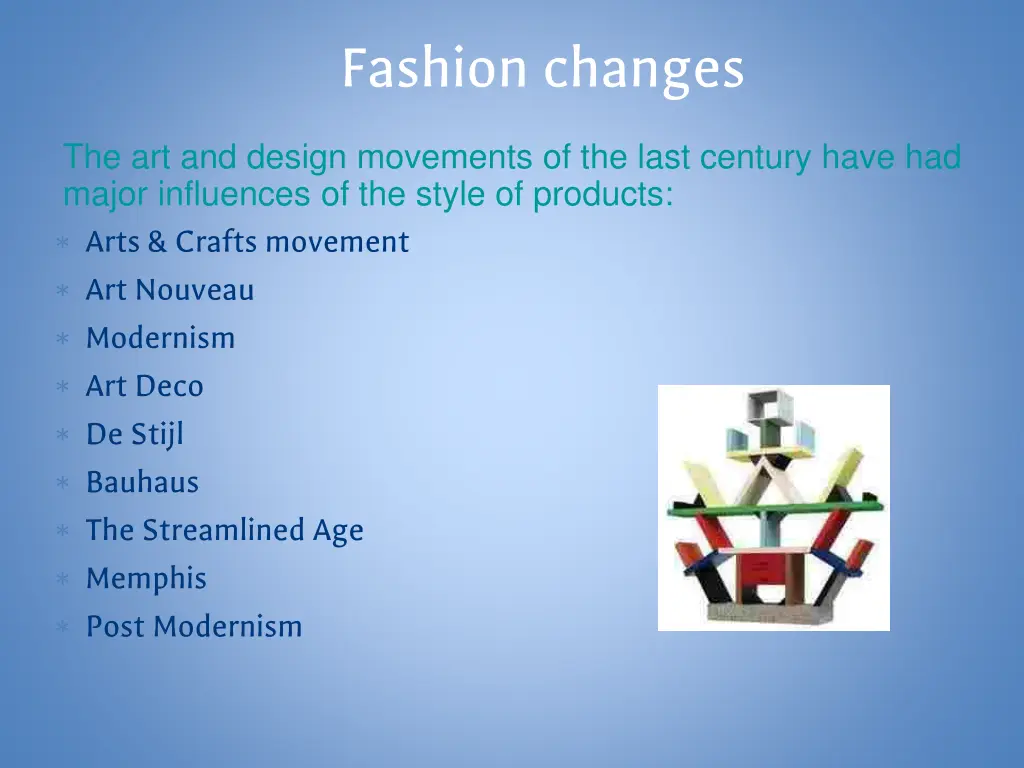 fashion changes