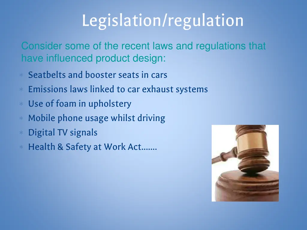 legislation regulation