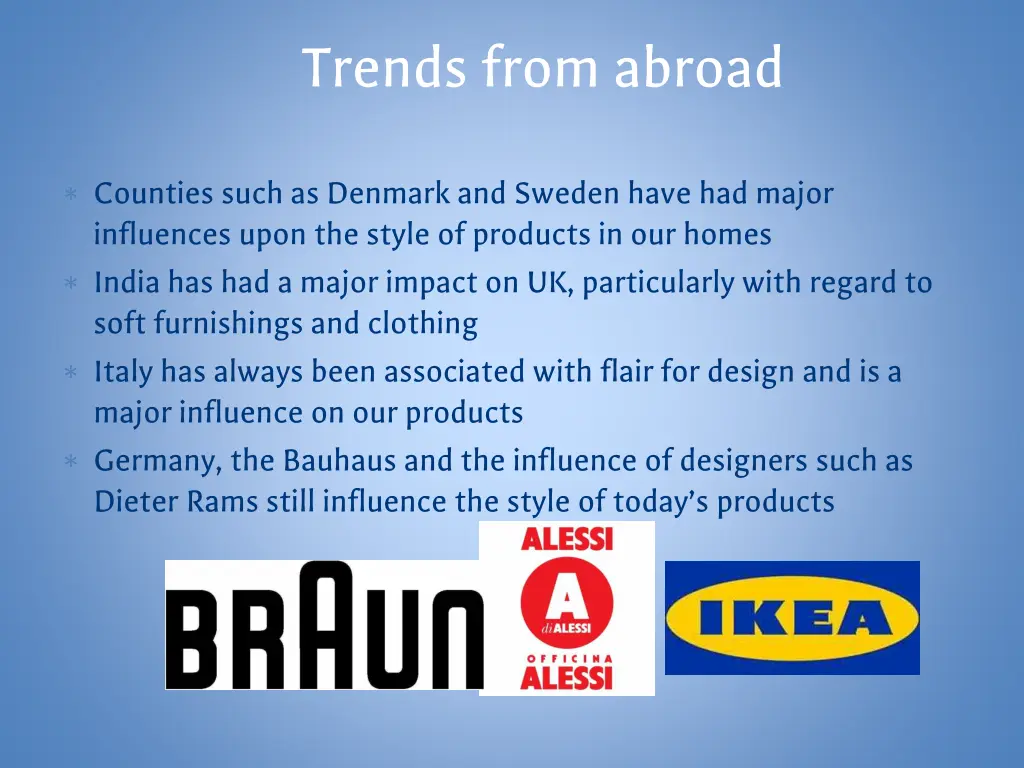 trends from abroad