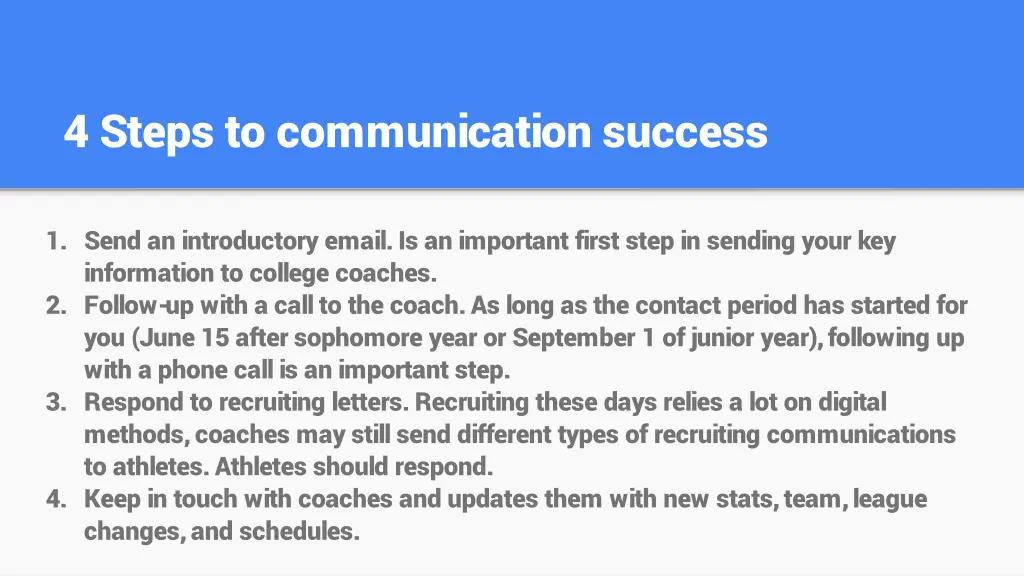 4 steps to communication success