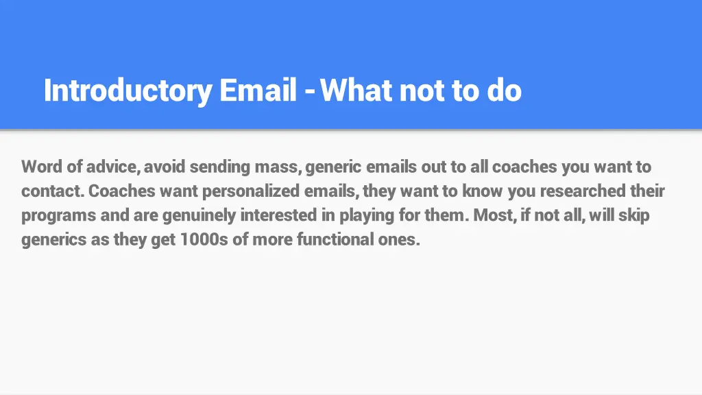 introductory email what not to do