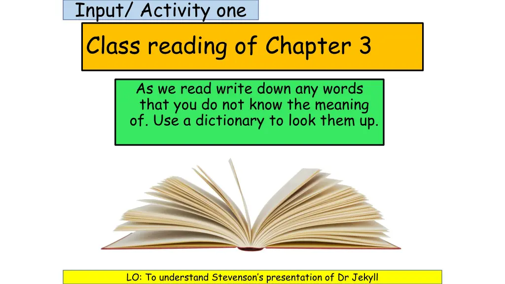 input activity one