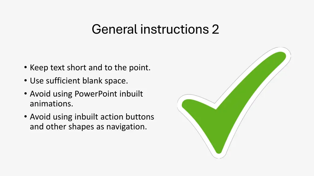 general instructions 2