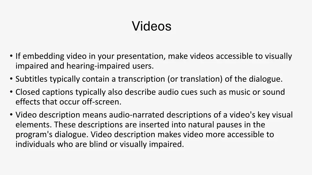 videos