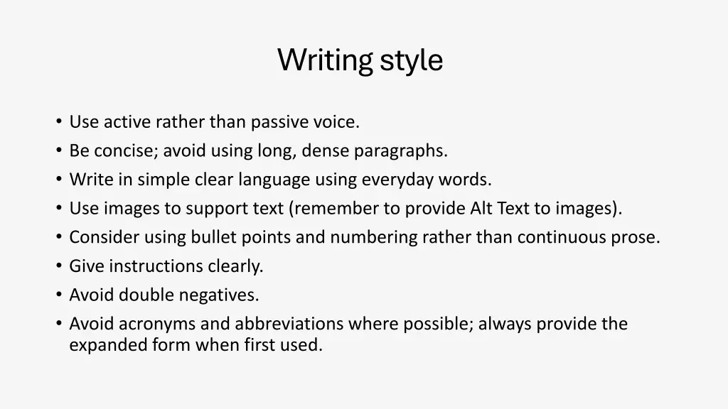 writing style
