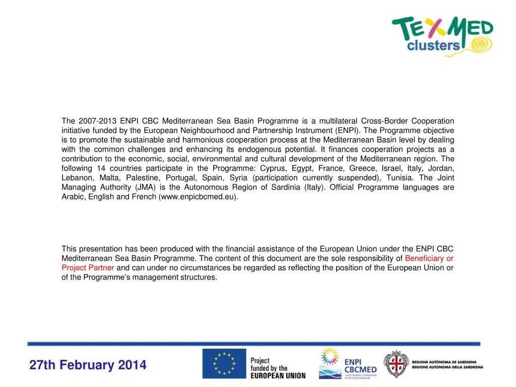 the 2007 2013 enpi cbc mediterranean sea basin