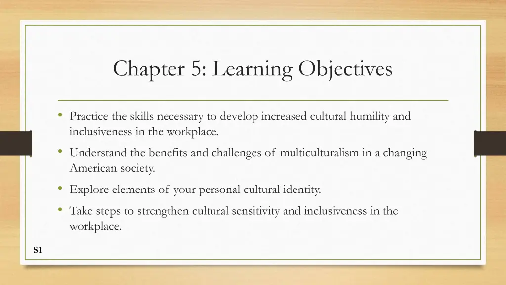 chapter 5 learning objectives