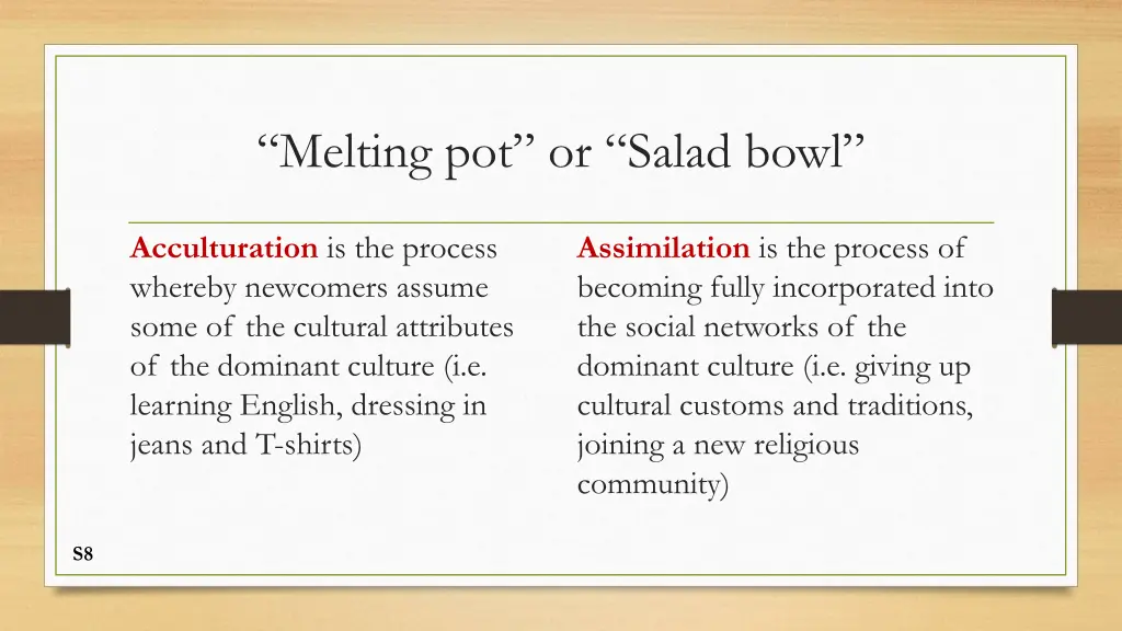 melting pot or salad bowl