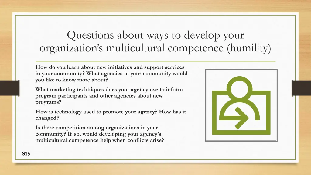 questions about ways to develop your organization