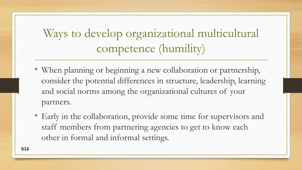 ways to develop organizational multicultural