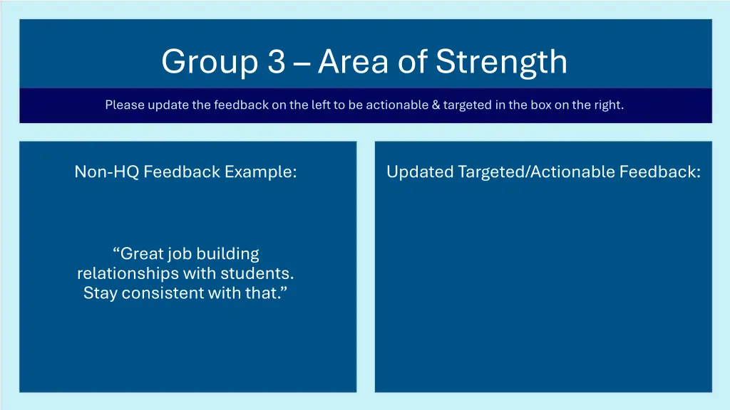 group 3 area of strength