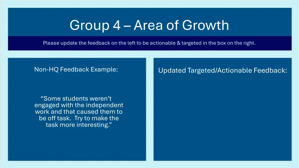 group 4 area of growth