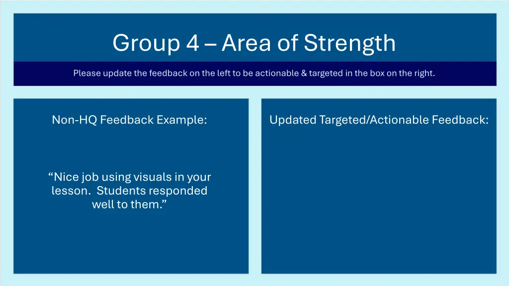 group 4 area of strength