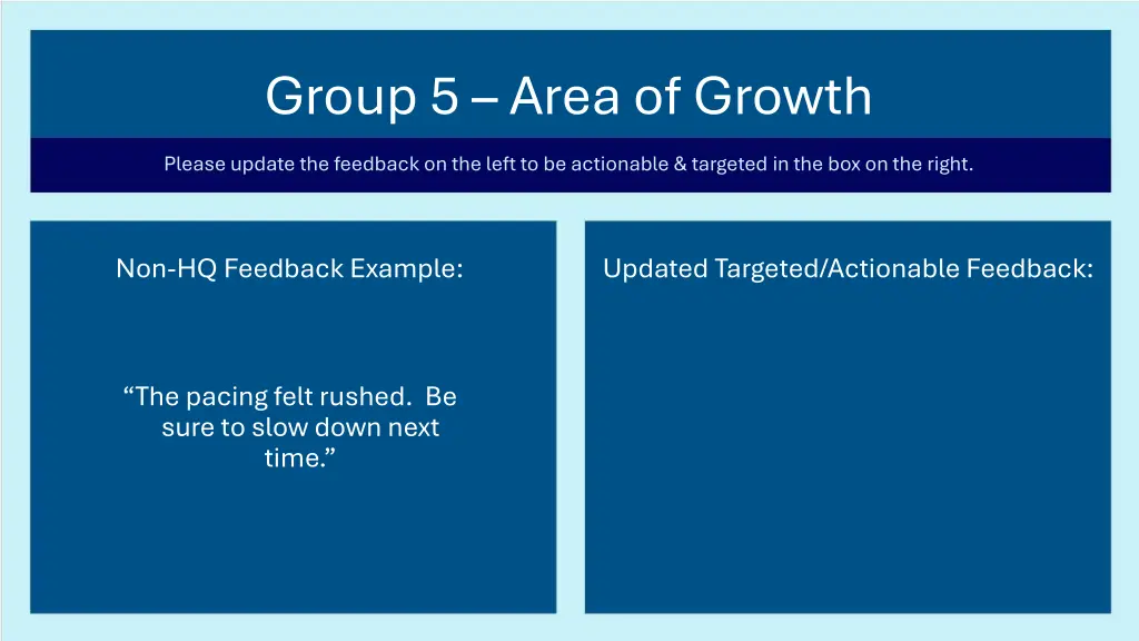 group 5 area of growth