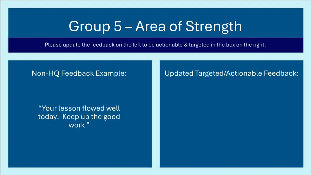 group 5 area of strength