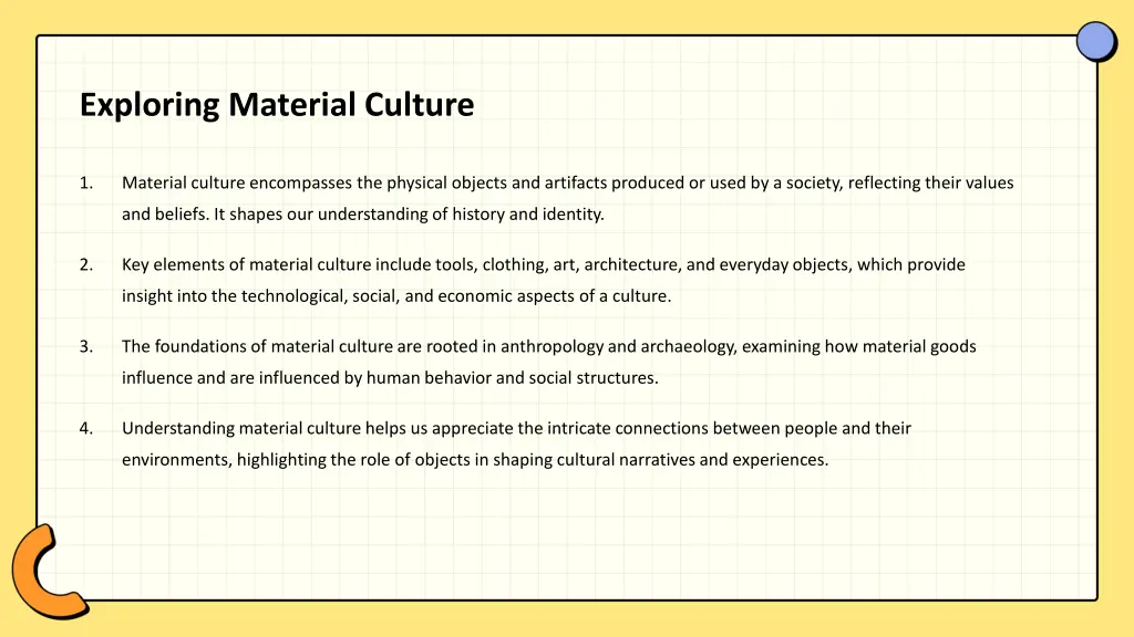 exploring material culture