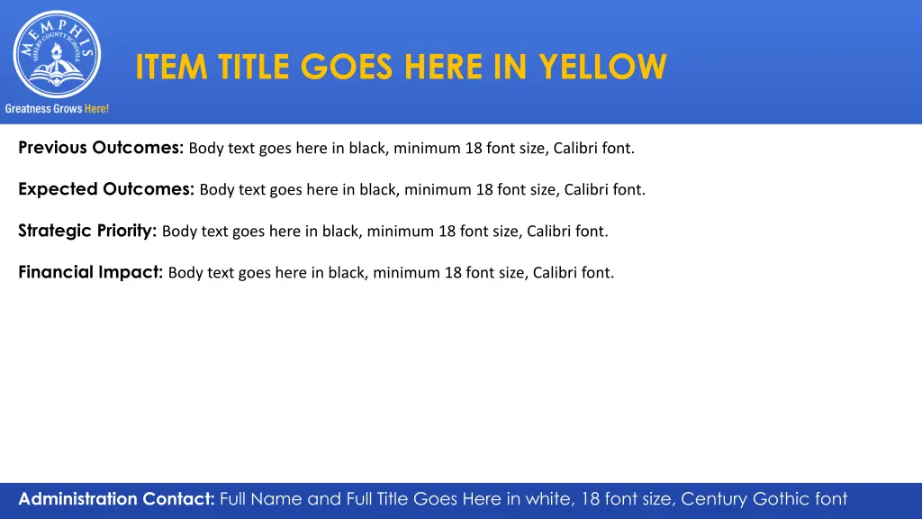 item title goes here in yellow 1