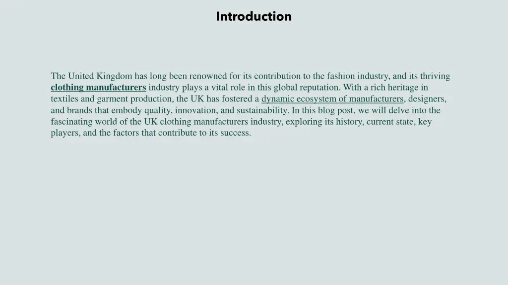 introduction