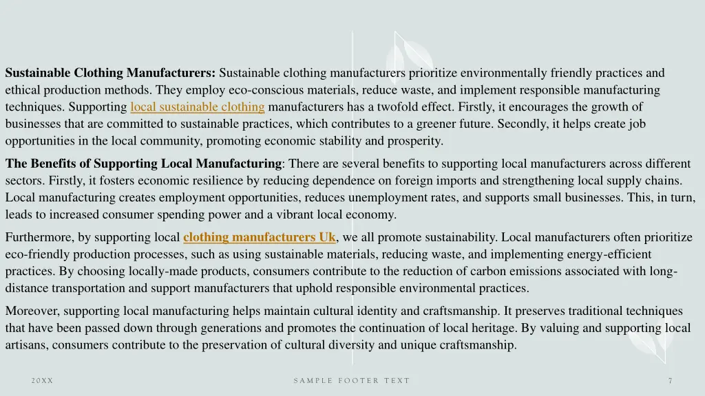sustainable clothing manufacturers sustainable