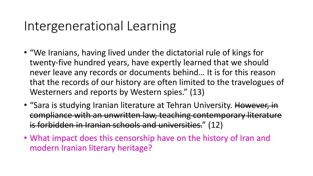 intergenerational learning