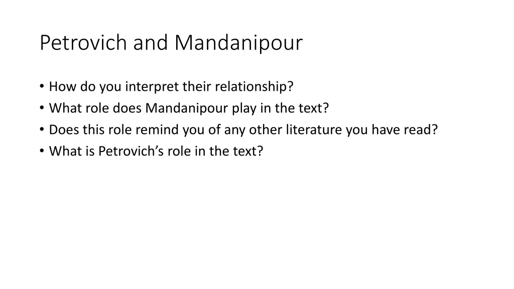 petrovich and mandanipour
