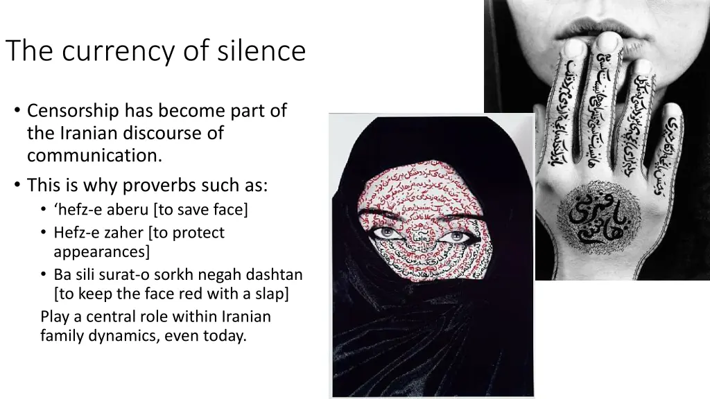 the currency of silence