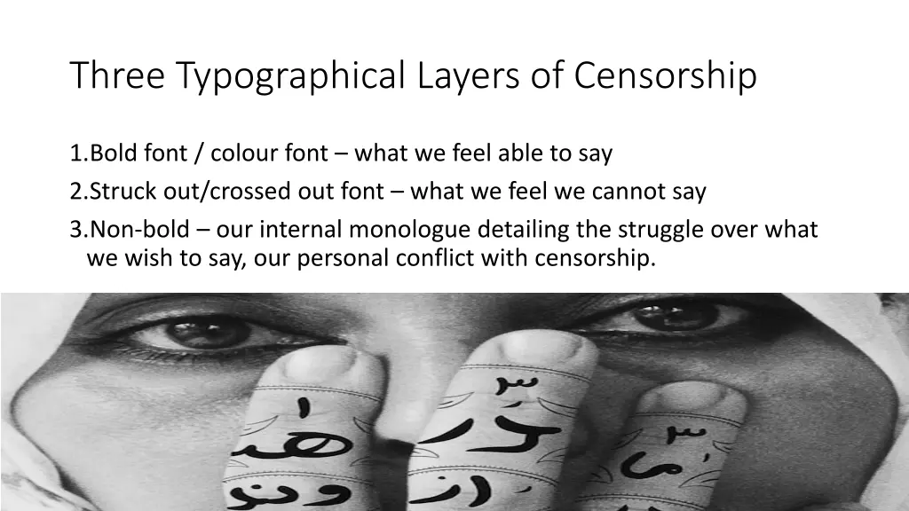 three typographical layers of censorship