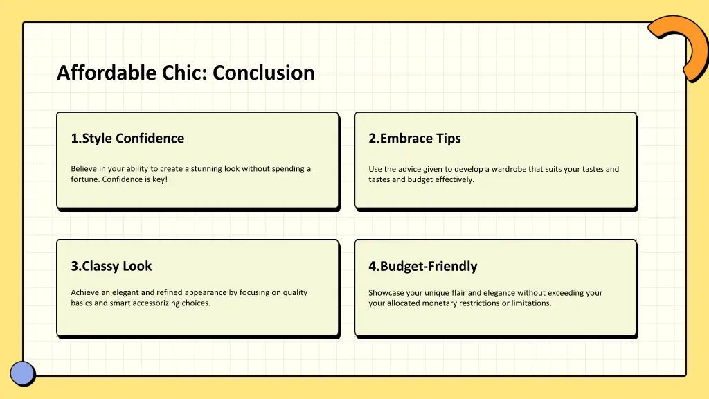 affordable chic conclusion