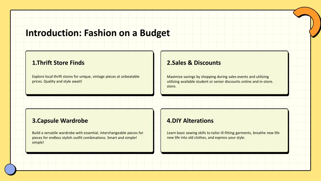 introduction fashion on a budget