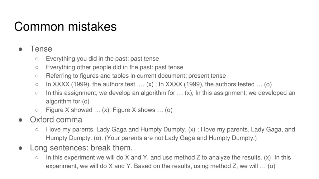 common mistakes 1
