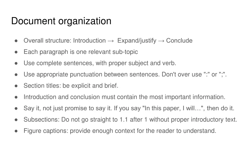 document organization