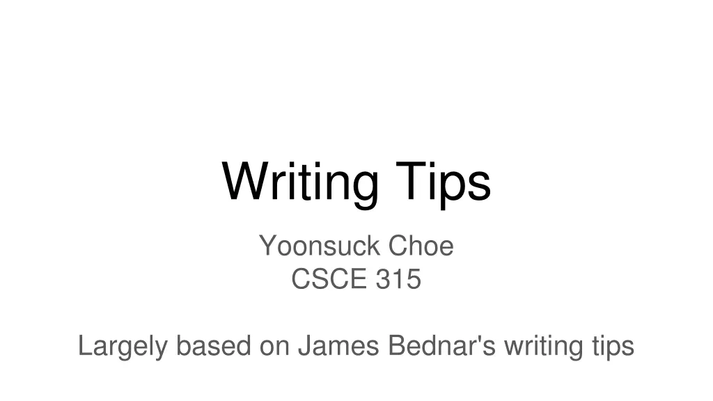 writing tips