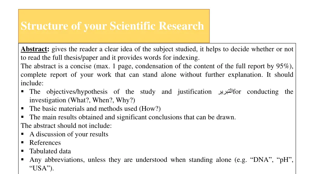 structure of your scientific research 2