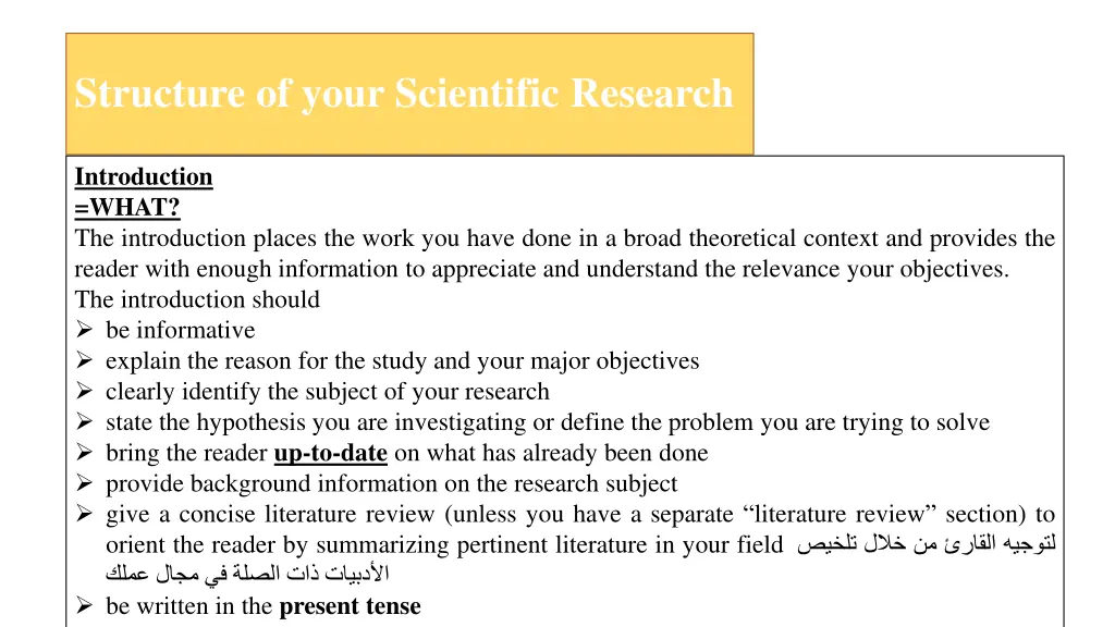 structure of your scientific research 3