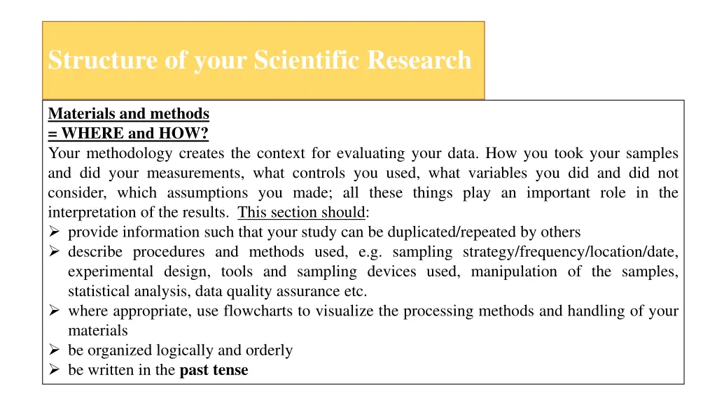 structure of your scientific research 5
