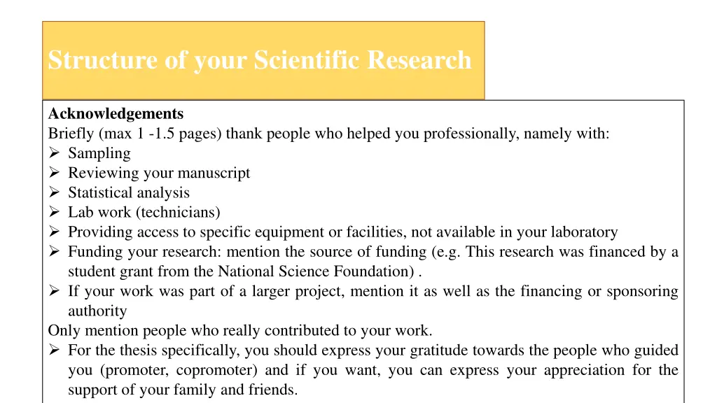 structure of your scientific research 10