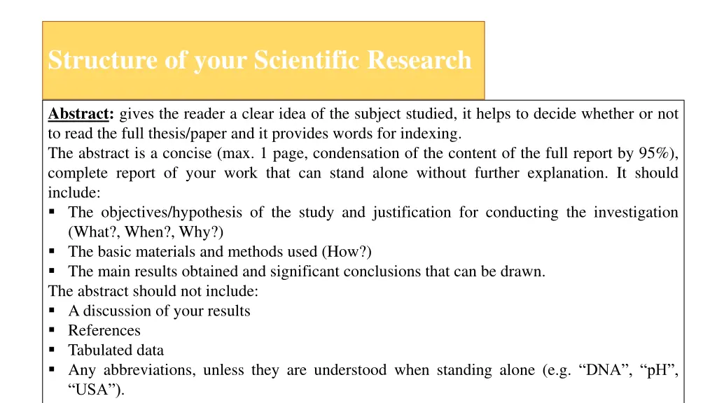 structure of your scientific research 2
