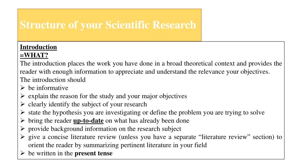 structure of your scientific research 3