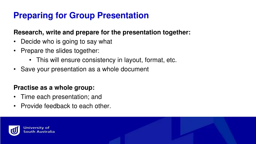 preparing for group presentation